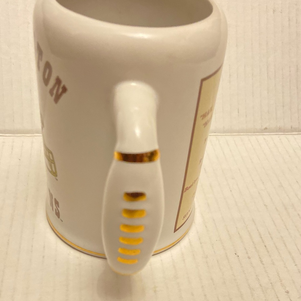 Washington Redskins Vintage Rare White Logo Mug With Team Song & Football Handle - Picture 2 of 5